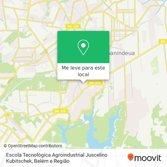 Escola Tecnológica Agroindustrial Juscelino Kubitschek mapa
