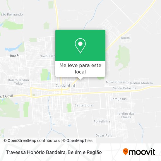Travessa Honório Bandeira mapa