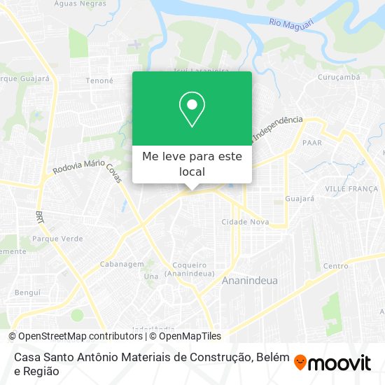 Casa Santo Antônio Materiais de Construção mapa