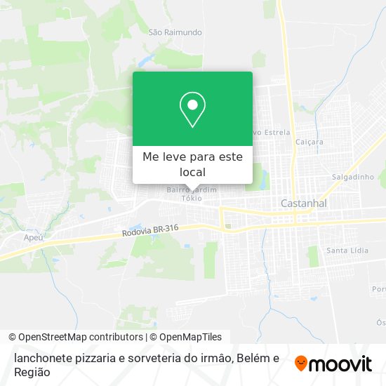 lanchonete pizzaria e sorveteria do irmâo mapa