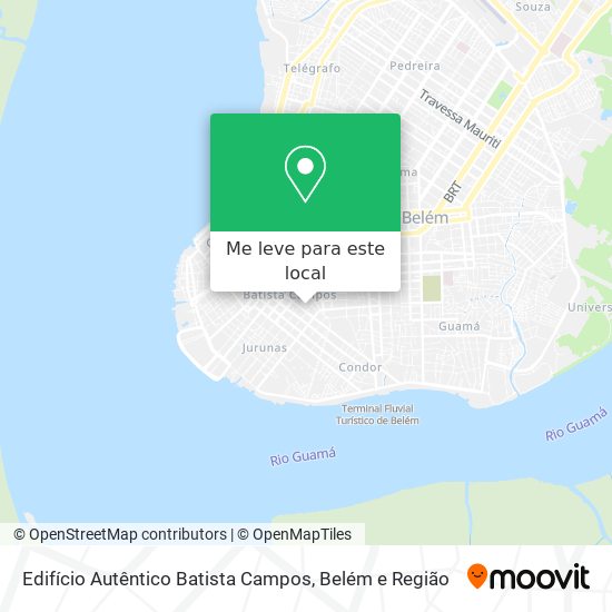 Edifício Autêntico Batista Campos mapa