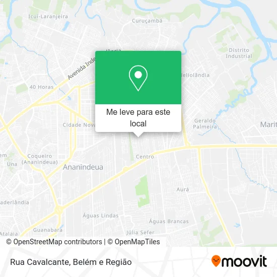 Rua Cavalcante mapa