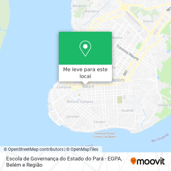 Escola de Governança do Estado do Pará - EGPA mapa