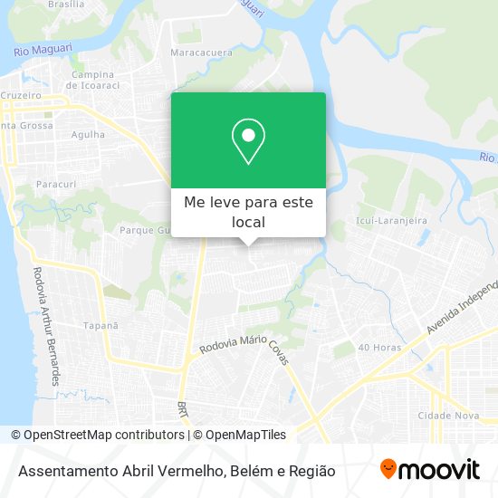 Assentamento Abril Vermelho mapa
