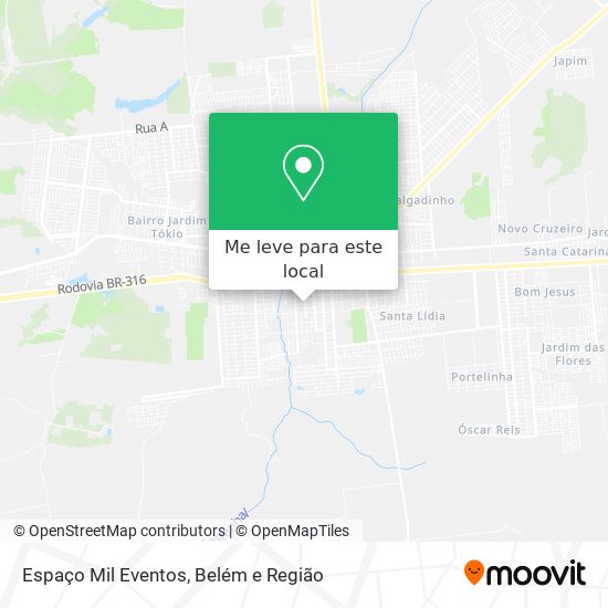 Espaço Mil Eventos mapa