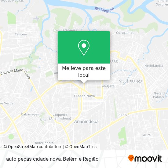 auto peças cidade nova mapa