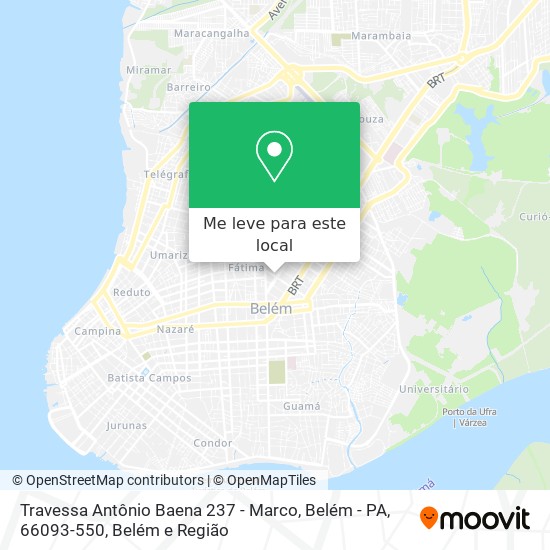 Travessa Antônio Baena 237 - Marco, Belém - PA, 66093-550 mapa