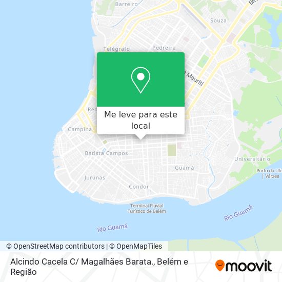 Alcindo Cacela C/ Magalhães Barata. mapa