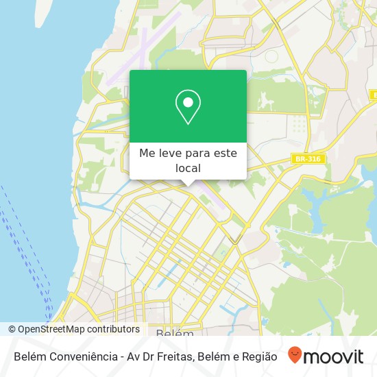 Belém Conveniência - Av Dr Freitas mapa