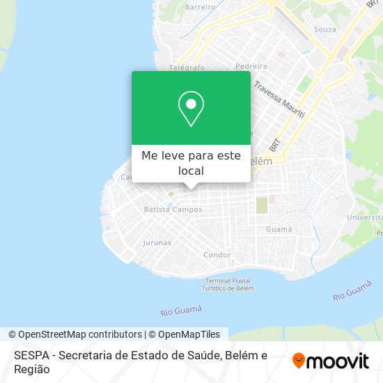 SESPA - Secretaria de Estado de Saúde mapa