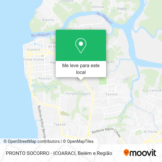 PRONTO SOCORRO - ICOARACI mapa