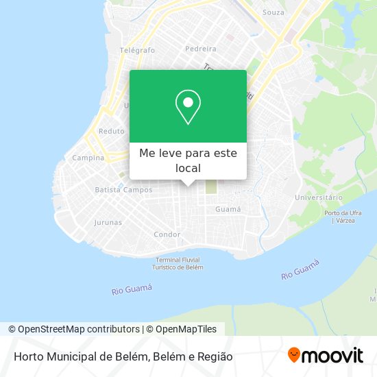 Horto Municipal de Belém mapa