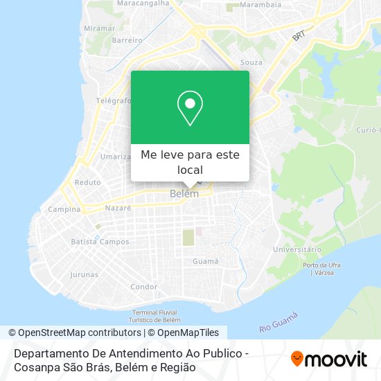 Departamento De Antendimento Ao Publico - Cosanpa São Brás mapa