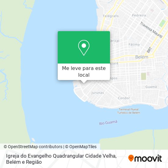 Igreja do Evangelho Quadrangular Cidade Velha mapa