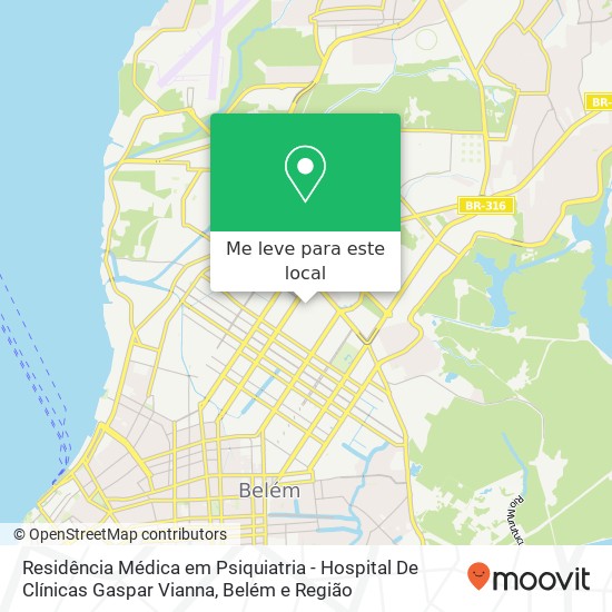 Residência Médica em Psiquiatria - Hospital De Clínicas Gaspar Vianna mapa