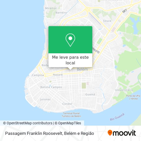 Passagem Franklin Roosevelt mapa