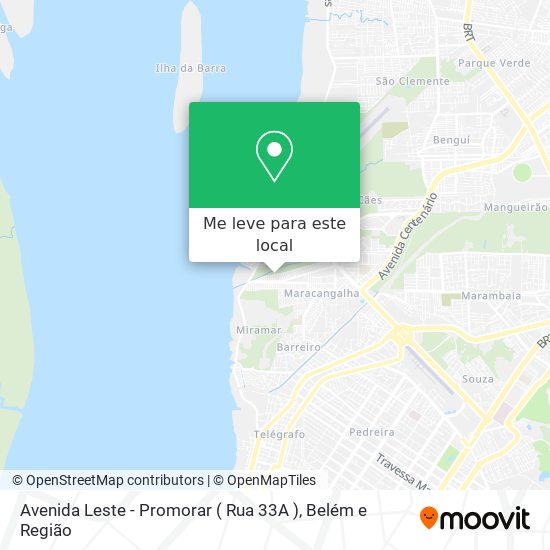 Avenida Leste - Promorar ( Rua 33A ) mapa