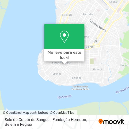 Sala de Coleta de Sangue - Fundação Hemopa mapa