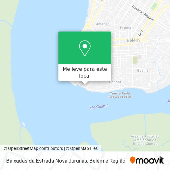 Baixadas da Estrada Nova Jurunas mapa
