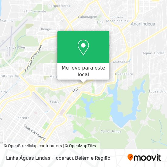 Linha Águas Lindas - Icoaraci mapa