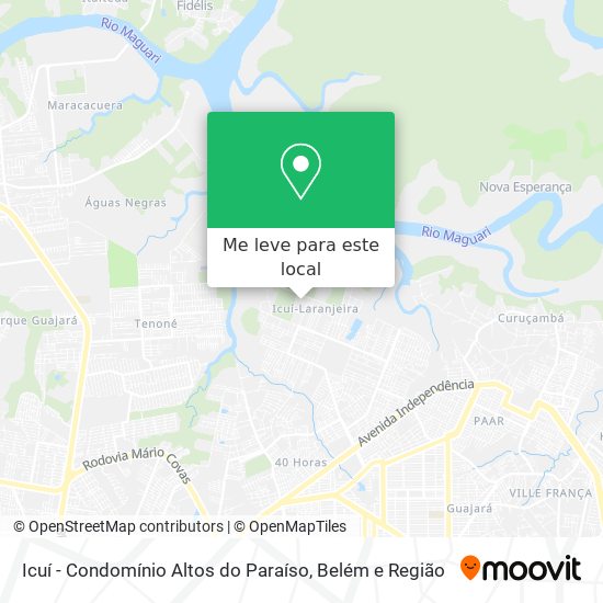 Icuí - Condomínio Altos do Paraíso mapa
