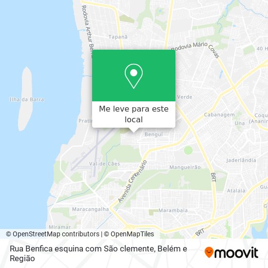 Rua Benfica esquina com São clemente mapa