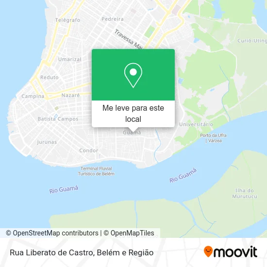 Rua Liberato de Castro mapa