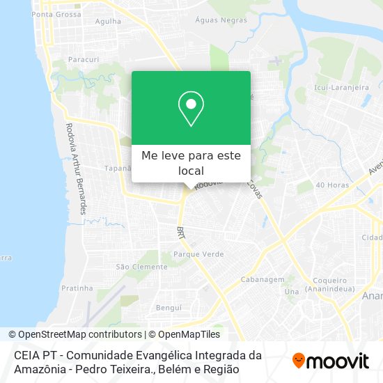 CEIA PT - Comunidade Evangélica Integrada da Amazônia - Pedro Teixeira. mapa