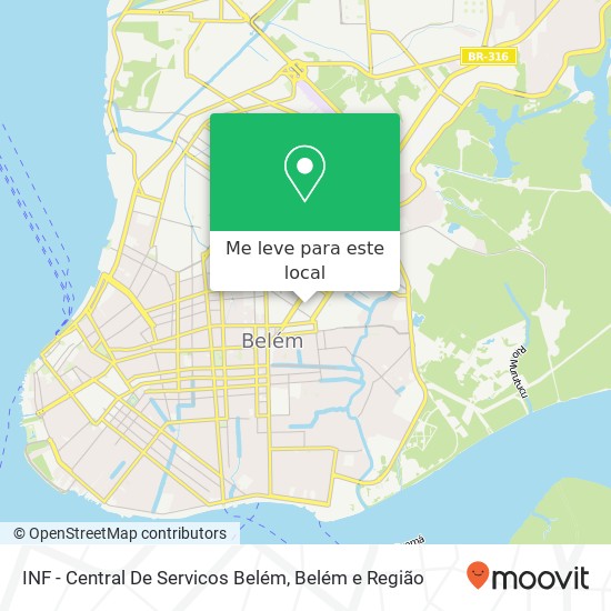 INF - Central De Servicos Belém mapa