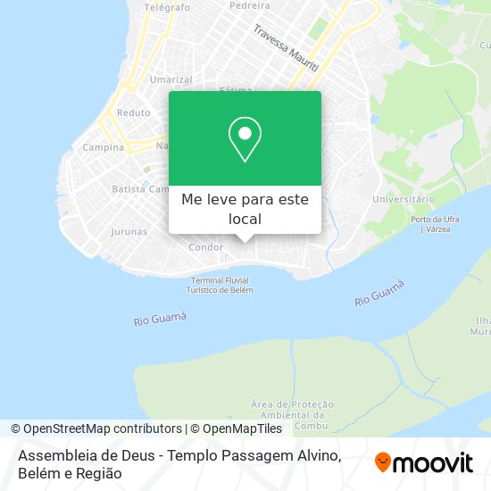 Assembleia de Deus - Templo Passagem Alvino mapa