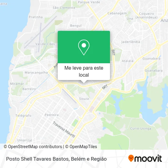 Posto Shell Tavares Bastos mapa