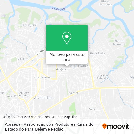 Apraepa - Associacão dos Produtores Rurais do Estado do Pará mapa