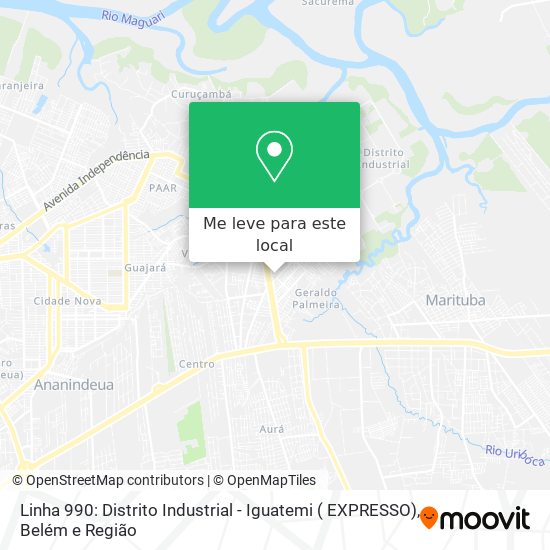 Linha 990: Distrito Industrial - Iguatemi ( EXPRESSO) mapa