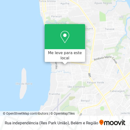 Rua independência (Res Park União) mapa