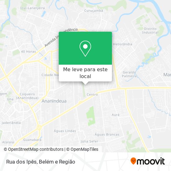 Rua dos Ipês mapa