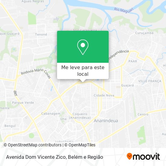 Avenida Dom Vicente Zico mapa