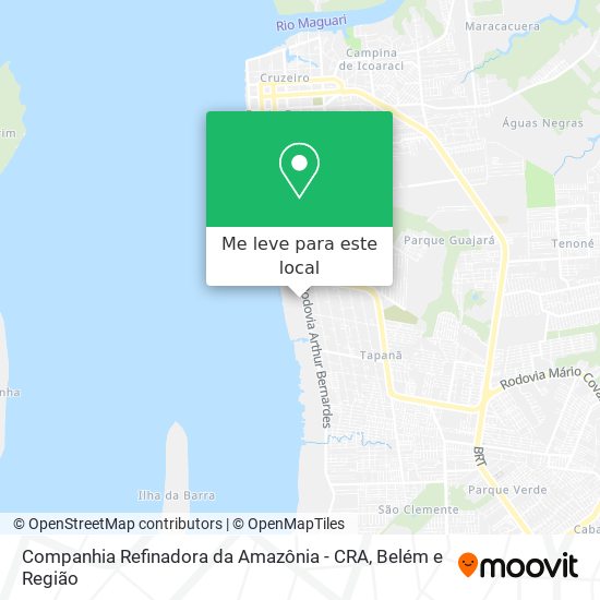 Companhia Refinadora da Amazônia - CRA mapa