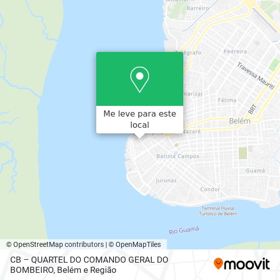 CB – QUARTEL DO COMANDO GERAL DO BOMBEIRO mapa