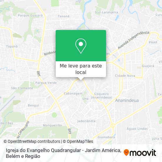 Igreja do Evangelho Quadrangular - Jardim América mapa