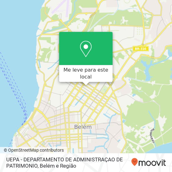 UEPA - DEPARTAMENTO DE ADMINISTRAÇAO DE PATRIMONIO mapa