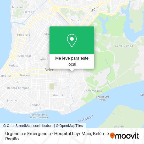 Urgência e Emergência - Hospital Layr Maia mapa