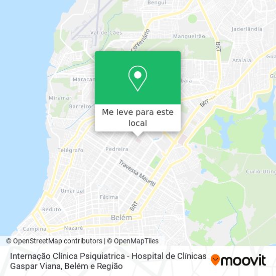 Internação Clínica Psiquiatrica - Hospital de Clínicas Gaspar Viana mapa