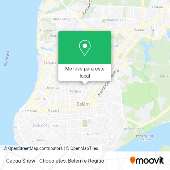 Cacau Show - Chocolates mapa