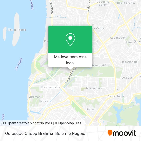 Quiosque Chopp Brahma mapa