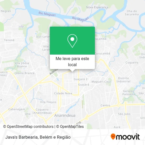 Java's Barbearia mapa
