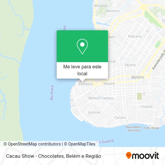 Cacau Show - Chocolates mapa