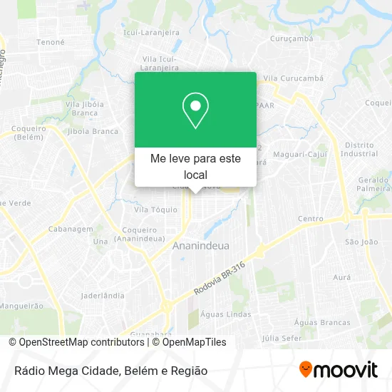 Rádio Mega Cidade mapa