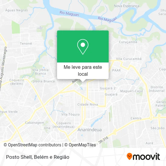 Posto Shell mapa