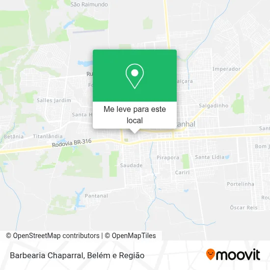 Barbearia Chaparral mapa