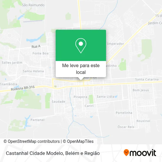 Castanhal Cidade Modelo mapa